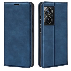 For ZTE Axon 40 Pro Retro-skin Magnetic Suction Leather Phone Case(Dark Blue) (OEM)
