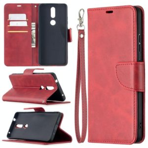 For Nokia 2.4 Retro Lambskin Texture Pure Color Horizontal Flip PU Leather Case with Holder & Card Slots & Wallet & Lanyard(Red) (OEM)