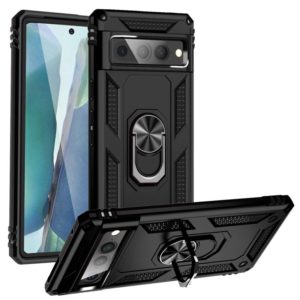 For Google Pixel 7 Pro Shockproof TPU + PC Protective Case with 360 Degree Rotating Holder(Black) (OEM)