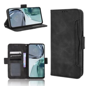 For Motorola Moto G62 5G Skin Feel Calf Texture Card Slots Leather Phone Case(Black) (OEM)