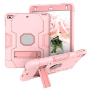 For iPad mini 3/2/1 Silicone + PC Protective Case with Stand(Rose Gold) (OEM)
