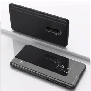 For Xiaomi Redmi 9 Plated Mirror Horizontal Flip Leather Case with Holder(Black) (OEM)