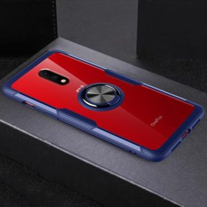 Scratchproof TPU + Acrylic Ring Bracket Protective Case For OnePlus 7(Blue) (OEM)