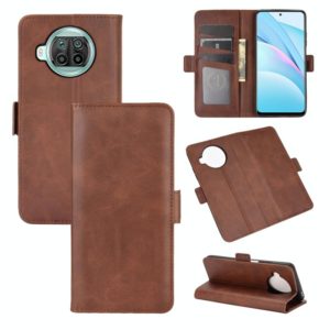 For Xiaomi Mi 10T Lite Dual-side Magnetic Buckle Horizontal Flip Leather Case with Holder & Card Slots & Wallet(Brown) (OEM)