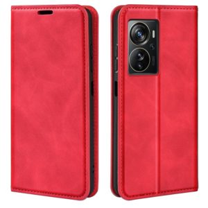 For ZTE Axon 40 Pro Retro-skin Magnetic Suction Leather Phone Case(Red) (OEM)
