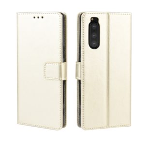 Retro Crazy Horse Texture Horizontal Flip Leather Case for Sony Xperia 2 , with Holder & Card Slots & Photo Frame(Gold) (OEM)