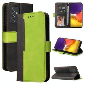 For Samsung Galaxy A82 5G Business Stitching-Color Horizontal Flip PU Leather Case with Holder & Card Slots & Photo Frame(Green) (OEM)
