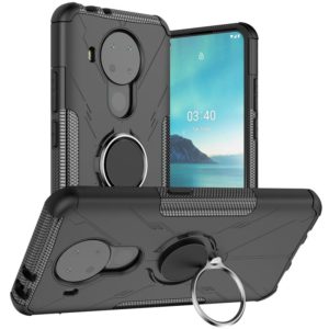 For Nokia 3.4 / 5.4 Machine Armor Bear Shockproof PC + TPU Protective Case with Ring Holder(Black) (OEM)