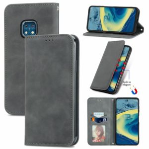 For Nokia XR 20 Retro Skin Feel Business Magnetic Horizontal Flip Leather Case with Holder & Card Slots & Wallet & Photo Frame(Gray) (OEM)