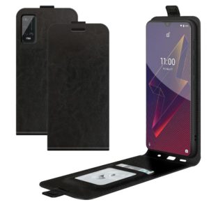 For wiko Power U20 R64 Texture Single Vertical Flip Leather Protective Case with Card Slots & Photo Frame(Black) (OEM)