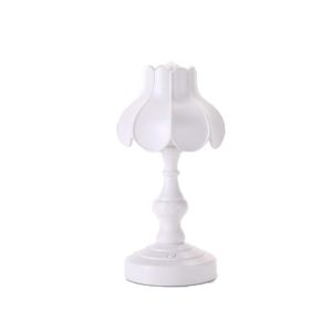 Retro Charging Table Lamp Bedroom Bed LED Eye Protection Light(LD05 Lotus White) (OEM)