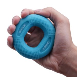 Adjustable Strength Silicone Gripper Arm Muscle Strength Rehabilitation Training Fitness Equipment, Colour: 40 / 50LB（Blue） (OEM)