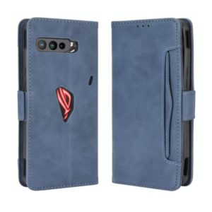 For Asus ROG Phone 3 ZS661KS Wallet Style Skin Feel Calf Pattern Leather Case ，with Separate Card Slot(Blue) (OEM)