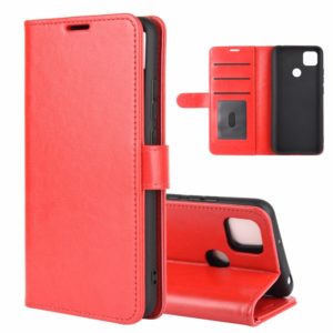 For Xiaomi Redmi 9C R64 Texture Single Horizontal Flip Protective Case with Holder & Card Slots & Wallet& Photo Frame(Red) (OEM)