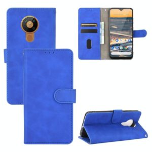 For Nokia 5.3 Solid Color Skin Feel Magnetic Buckle Horizontal Flip Calf Texture PU Leather Case with Holder & Card Slots & Wallet(Blue) (OEM)