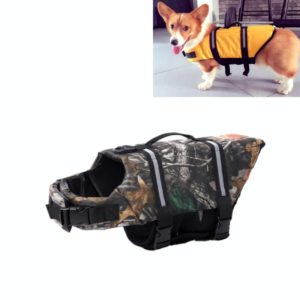 Pet Saver Dog Reflective Stripes Life Vest Jacket for Swimming Boating Surfing, Size: XS (Camouflage) (OEM)