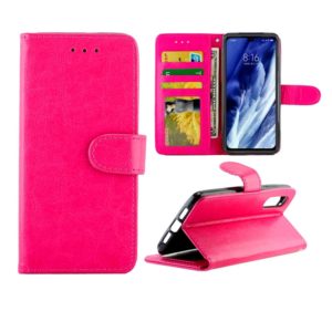 For Xiaomi Mi 9 Pro Crazy Horse Texture Leather Horizontal Flip Protective Case with Holder & Card Slots & Wallet & Photo Frame(Magenta) (OEM)
