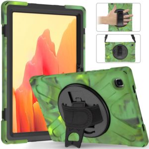 For Samsung Galaxy Tab A7 10.4 2020 T500 / T505 Shockproof Colorful Silicone + PC Protective Case with Holder & Shoulder Strap & Hand Strap(Camouflage) (OEM)