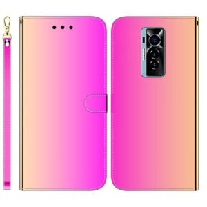 For Tecno Phantom X Imitated Mirror Surface Horizontal Flip Leather Phone Case(Gradient Color) (OEM)