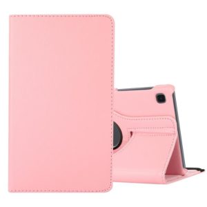 For Samsung Galaxy A7 Lite T220 360 Degree Rotation Litchi Texture Flip Leather Case with Holder(Pink) (OEM)