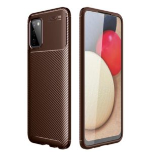 For Samsung Galaxy A82 5G Carbon Fiber Texture Shockproof TPU Case(Brown) (OEM)