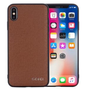 For iPhone 11 Pro Max GEBEI Full-coverage Shockproof Leather Protective Case(Brown) (GEBEI) (OEM)