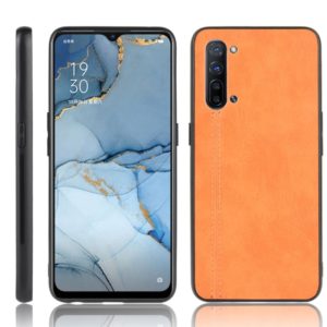 For Oppo Find X2 Lite Shockproof Sewing Cow Pattern Skin PC + PU + TPU Case(Orange) (OEM)