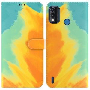 For Nokia G11 Plus Watercolor Pattern Horizontal Flip Leather Phone Case(Autumn Leaf Color) (OEM)