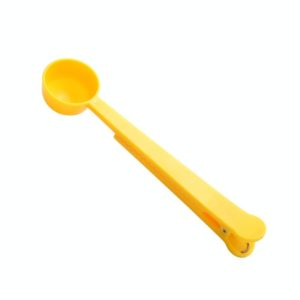 10 PCS Kitchen Plastic Multifunctional Measuring Spoon Sealing Clip(Yellow) (OEM)