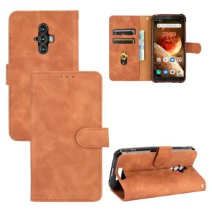 For Blackview BV6600 Solid Color Skin Feel Magnetic Buckle Horizontal Flip Calf Texture PU Leather Case with Holder & Card Slots & Wallet(Brown) (OEM)