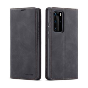 For Huawei P40 Pro / P40 Forwenw Dream Series Oil Edge Strong Magnetism Horizontal Flip Leather Case with Holder & Card Slots & Wallet & Photo Frame(Black) (Forwenw) (OEM)