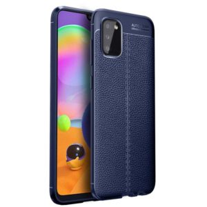 For Samsung Galaxy A02s (European Version) Litchi Texture TPU Shockproof Case(Blue) (OEM)