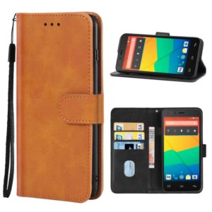 Leather Phone Case For BQ Aquaris E5(Brown) (OEM)