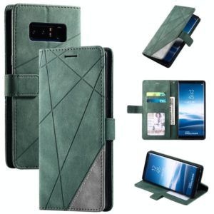 For Samsung Galaxy Note 8 Skin Feel Splicing Horizontal Flip Leather Case with Holder & Card Slots & Wallet & Photo Frame(Green) (OEM)