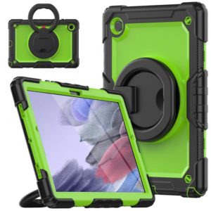 For Samsung Galaxy Tab A7 Lite Bracelet Holder Silicone + PC Tablet Case(Yellow Green) (OEM)