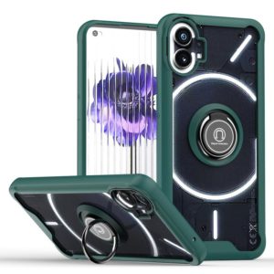 For Nothing Phone 1 Q Shadow 1 Series TPU + PC Phone Case with Ring Holder(Dark Green) (OEM)