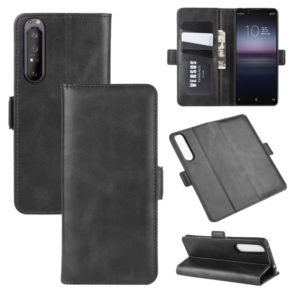 For Sony Xperia 1 II Dual-side Magnetic Buckle Horizontal Flip Leather Case with Holder & Card Slots & Wallet(Black) (OEM)