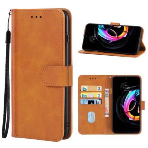For Motorola Edge 20 Fusion Leather Phone Case(Brown) (OEM)