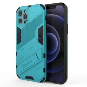 For iPhone 12 Pro Punk Armor 2 in 1 PC + TPU Shockproof Case with Invisible Holder(Blue) (OEM)