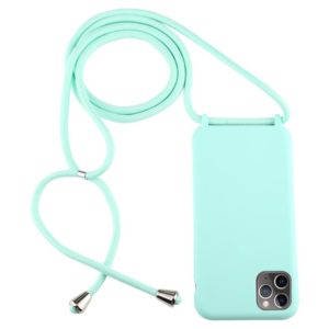 For iPhone 11 Pro Max Candy Color TPU Protective Case with Lanyard(Mint Green) (OEM)