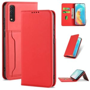 For Samsung Galaxy A81 Strong Magnetism Shockproof Horizontal Flip Liquid Feel Leather Case with Holder & Card Slots & Wallet(Red) (OEM)