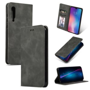 Retro Skin Feel Business Magnetic Horizontal Flip Leather Case for Xiaomi 9(Dark Gray) (lenuo) (OEM)