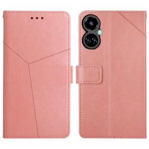 For Tecno Camon 19 Pro 4G/5G HT01 Y-shaped Pattern Flip Leather Phone Case(Pink) (OEM)