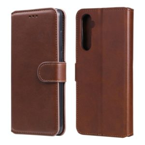 For OPPO Realme 6 Classic Calf Texture PU + TPU Horizontal Flip Leather Case, with Holder & Card Slots & Wallet(Brown) (OEM)