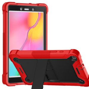 For Samsung Galaxy Tab A 8.0 2019 Silicone + PC Shockproof Protective Case with Holder(Red + Black) (OEM)