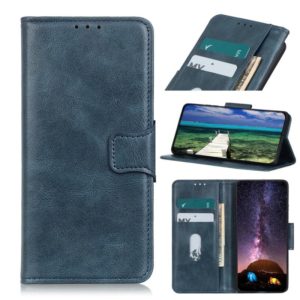 For Motorola Moto E40/E20/E30 Mirren Crazy Horse Texture Horizontal Flip Leather Phone Case(Blue) (OEM)