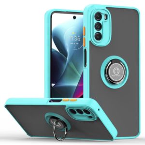 For Motorola Moto G 5G 2022 Q Shadow 1 Series TPU and PC Phone Case(Sky Blue) (OEM)