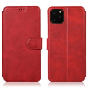 For iPhone 12 mini Calf Texture Magnetic Buckle Horizontal Flip Leather Case with Holder & Card Slots & Wallet & Photo Frame(Red) (OEM)