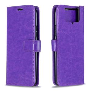 For Asus Zenfone 7 ZS670KS Crazy Horse Texture Horizontal Flip Leather Case with Holder & Card Slots & Wallet & Photo Frame(Purple) (OEM)