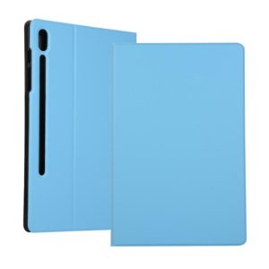 Voltage Elastic Texture Horizontal Flip Leather Case for Galaxy Tab S6 T860, with Holder(Sky Blue) (OEM)